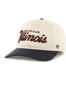 47 Illinois Fighting Illini Mens Natural Crosstown Two Tone Franchise LS Fitted Hat