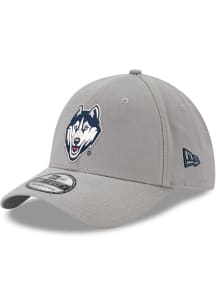 New Era UConn Huskies Mens Grey 39THIRTY Flex Hat