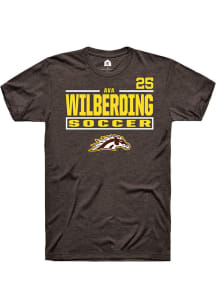 Ava Wilberding Western Michigan Broncos Brown NIL Stacked Box Short Sleeve Player T Shirt
