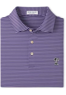 Peter Millar K-State Wildcats Mens Purple Tiebreaker Short Sleeve Fashion Polo