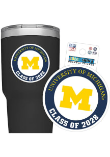 Michigan Wolverines Class of 2028 Durable Stickers - Navy Blue
