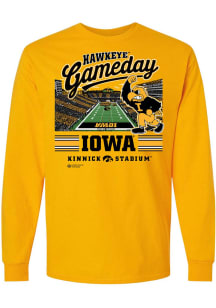 Iowa Hawkeyes Gold Football Gameday Long Sleeve T Shirt