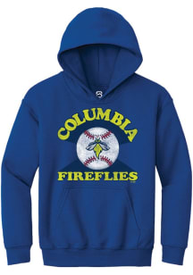 Summit Sportswear Columbia Fireflies Youth Blue Soft Arch Long Sleeve Hoodie