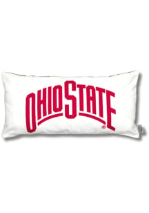 Ohio State Buckeyes Red Wordmark Lumbar Pillow Case