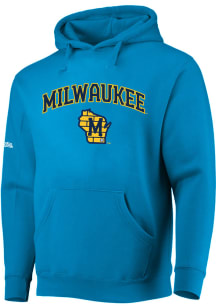Milwaukee Brewers Mens Light Blue Alt Arch Mascot Long Sleeve Hoodie