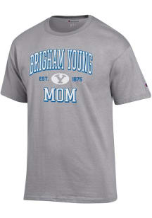 Champion BYU Cougars Grey EST Date Mom Jersey Short Sleeve T Shirt