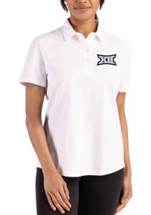 Cutter and Buck Big 12 Womens White Advantage Short Sleeve Polo Shirt