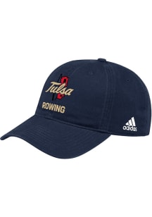 Adidas Tulsa Golden Hurricane Rowing Washed Slouch Adjustable Hat - Navy Blue