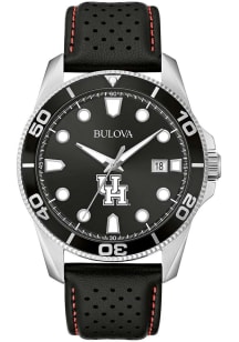 Bulova Houston Cougars Sport Leather Mens Watch