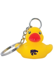 K-State Wildcats Rubber Duck Keychain - Purple