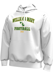 Under Armour William & Mary Tribe Mens White Football Icon Long Sleeve Hoodie