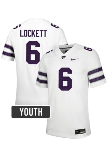 Sterling Lockett K-State Wildcats Youth White Nike NIL Name And Number Football Jersey
