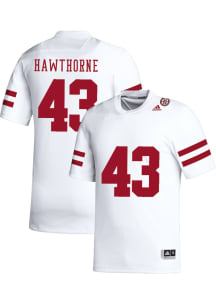 Will Hawthorne   Nebraska Cornhuskers White NIL Name And Number Football Jersey
