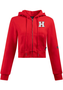 Hype and Vice Harvard Crimson Womens Crimson Mia Long Sleeve Full Zip Jacket