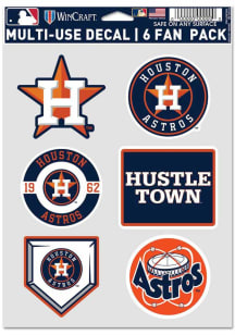 Houston Astros 6pk Auto Decal - Navy Blue