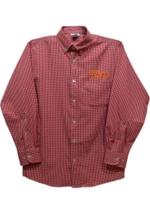 Vive La Fete Pitt State Gorillas Toddler Crimson Gingham Long Sleeve Polo