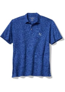 Tommy Bahama Kansas City Royals Mens Blue Wild Hibiscus Short Sleeve Fashion Polo