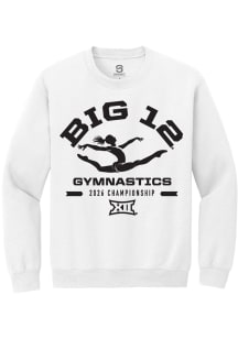 Summit Sportswear Big 12 Mens White 2026 Gymnastics Championship Long Sleeve Crew Sweatshirt