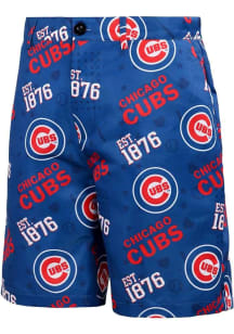 Forever Collectibles Chicago Cubs Mens Blue Toss Print Shorts