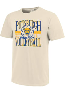 Pitt Panthers Womens Ivory Old Style Arch Volleyball Short Sleeve T-Shirt