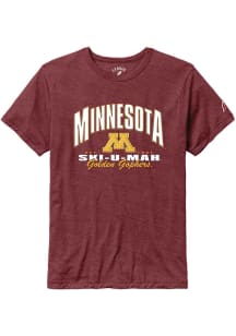 League Minnesota Golden Gophers Maroon Victory Falls Number One Established Short Sleeve Fashion T..