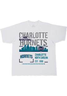 Charlotte Hornets White Hide Out Short Sleeve Fashion T Shirt