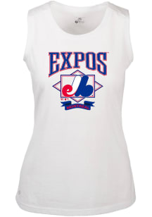 Levelwear Montreal Expos Womens White Macy Precinct Cooperstown Tank Top
