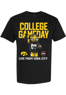 Something Inked Iowa Hawkeyes Black ESPN College Gameday Herky Short Sleeve T Shirt