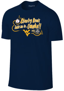 West Virginia Mountaineers Navy Blue Country Roads Take Me To Omaha Short Sleeve T Shirt
