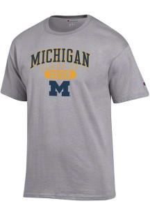 Champion Michigan Wolverines Grey Class of 2026 Jersey Short Sleeve T Shirt