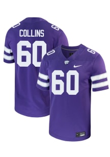 Keegan Collins  Nike K-State Wildcats Purple NIL Name And Number Football Jersey