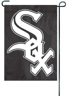 Chicago White Sox 12x18.5 Applique Garden Flag - Black