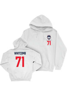 Ethan Whitcomb UConn Huskies Mens White NIL Logo Player Hood
