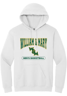 Summit Sportswear William & Mary Tribe Mens White Mens Basketball Long Sleeve Hoodie