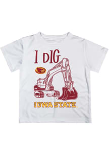 Vive La Fete Iowa State Cyclones Infant Excavator Short Sleeve T-Shirt White