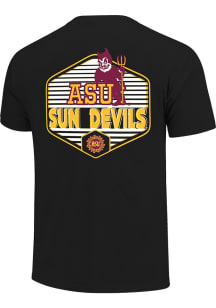 Arizona State Sun Devils Navy Blue Stripe Badge Short Sleeve T Shirt
