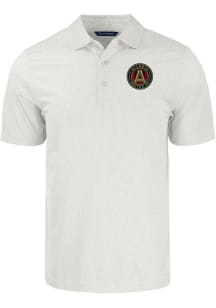 Cutter and Buck Atlanta United FC White Pike Symmetry Big and Tall Polo