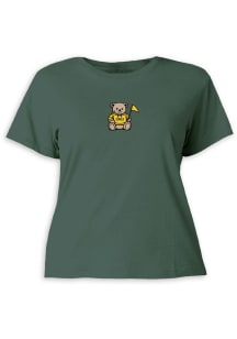 Summit Sportswear George Mason University Womens Green Teddy Bear Short Sleeve T-Shirt