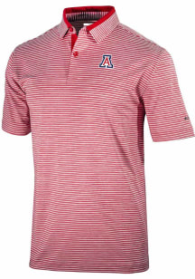 Columbia Arizona Wildcats Mens Navy Blue Heat Seal Golden Hills Short Sleeve Fashion Polo
