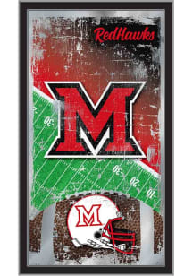 Miami RedHawks Football Hanging Back Bar Mirror