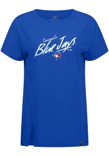 Levelwear Toronto Blue Jays Womens Blue Influx Sizzle Short Sleeve T-Shirt