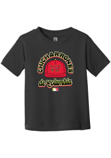 Summit Sportswear Columbia Fireflies Toddler Black Circle Cap Copa Short Sleeve T-Shirt