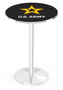 Army Chrome Round Base Pub Table