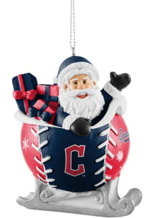 Cleveland Guardians Sleigh Ornament - Navy Blue