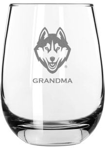 UConn Huskies Grandma 15oz Stemless Wine Glass - White