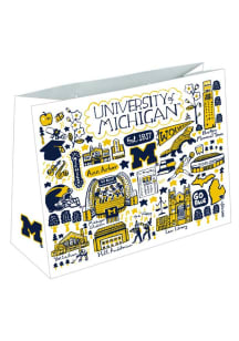 Michigan Wolverines 16x12 Large Navy Blue Gift Bag