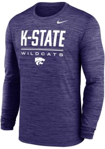 Nike K-State Wildcats Purple Dri-Fit Team Issue Velocity Long Sleeve T-Shirt