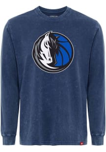 Dallas Mavericks Blue Logo Bono Long Sleeve Fashion T Shirt