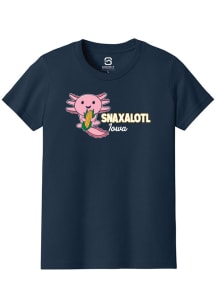 Summit Sportswear Iowa Youth Navy Blue Snaxolotl Short Sleeve T-Shirt