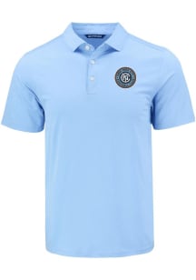 Cutter and Buck New York City FC Mens Light Blue Coastline Eco Short Sleeve Polo